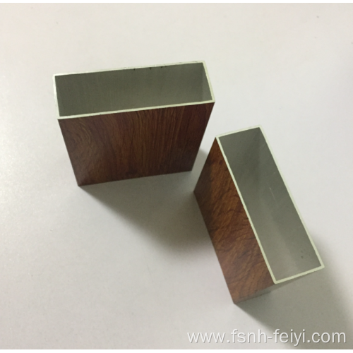 Wood grain aluminum alloy square tube